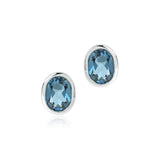 Joan Stud Earrings in London Blue Topaz