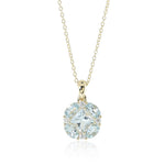 Gump's Signature Quadrille Pendant Necklace in Aquamarines & Diamonds