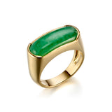 Apple Green Jadeite Saddle Ring