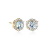 Gump's Signature Starburst Earrings in Aquamarines & Diamonds