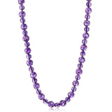 Amethyst Carved Rope Necklace