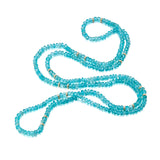 5mm Faceted Apatite & Gold Rope Necklace