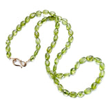 Peridot Pebble Graduated Necklace