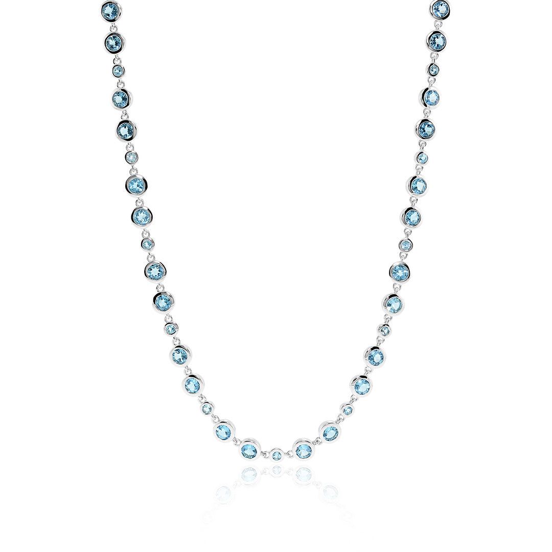 Gump's Signature Serendipity Necklace in Swiss Blue Topaz