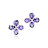 Clover Earrings in Amethyst