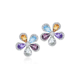 Tivoli Earrings in Multicolor Gemstones + Diamonds