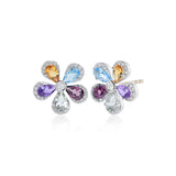 Tivoli Earrings in Multicolor Gemstones + Diamonds