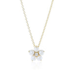 Gump's Signature Flower Pendant Necklace in White Akoya Pearls & Diamonds
