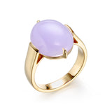 Lavender Jade Cabochon Ring