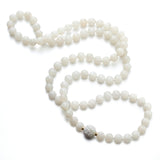 10mm White Jade Bead & Prosperity Dragon Ball Station Necklace