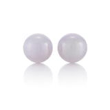 10mm Lavender Jade Bead Earrings