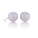 10mm Lavender Jade Bead Earrings