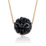 Gump's Signature Black Jade Dragon Ball Pendant Necklace