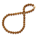 10mm Siberian Honey-Colored Nephrite Jade Bead Necklace