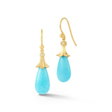 Turquoise & Diamond Flora Belle Drop Earrings