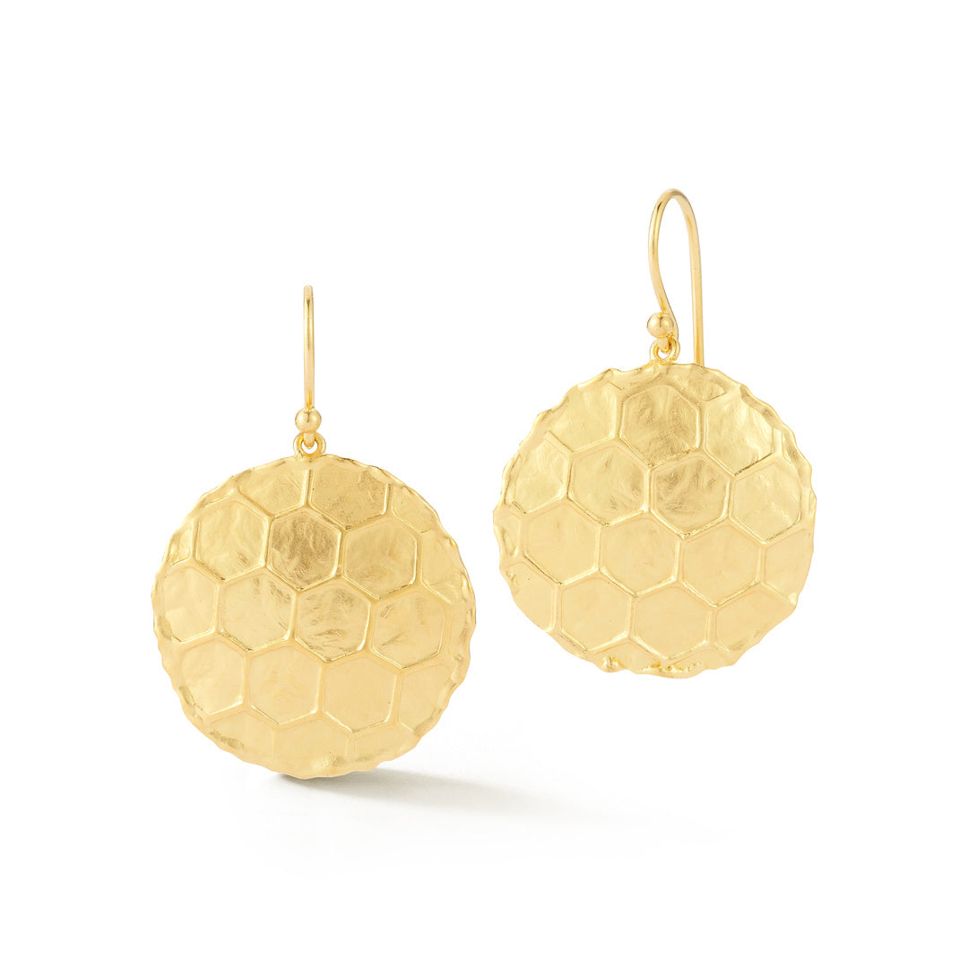 TW McClelland Honeycomb Coin Drop Earrings