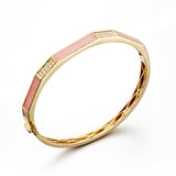 Pink Opal & Diamond Bangle