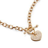 Diamond Heart Charm Necklace
