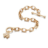 Diamond Clover Toggle Bracelet
