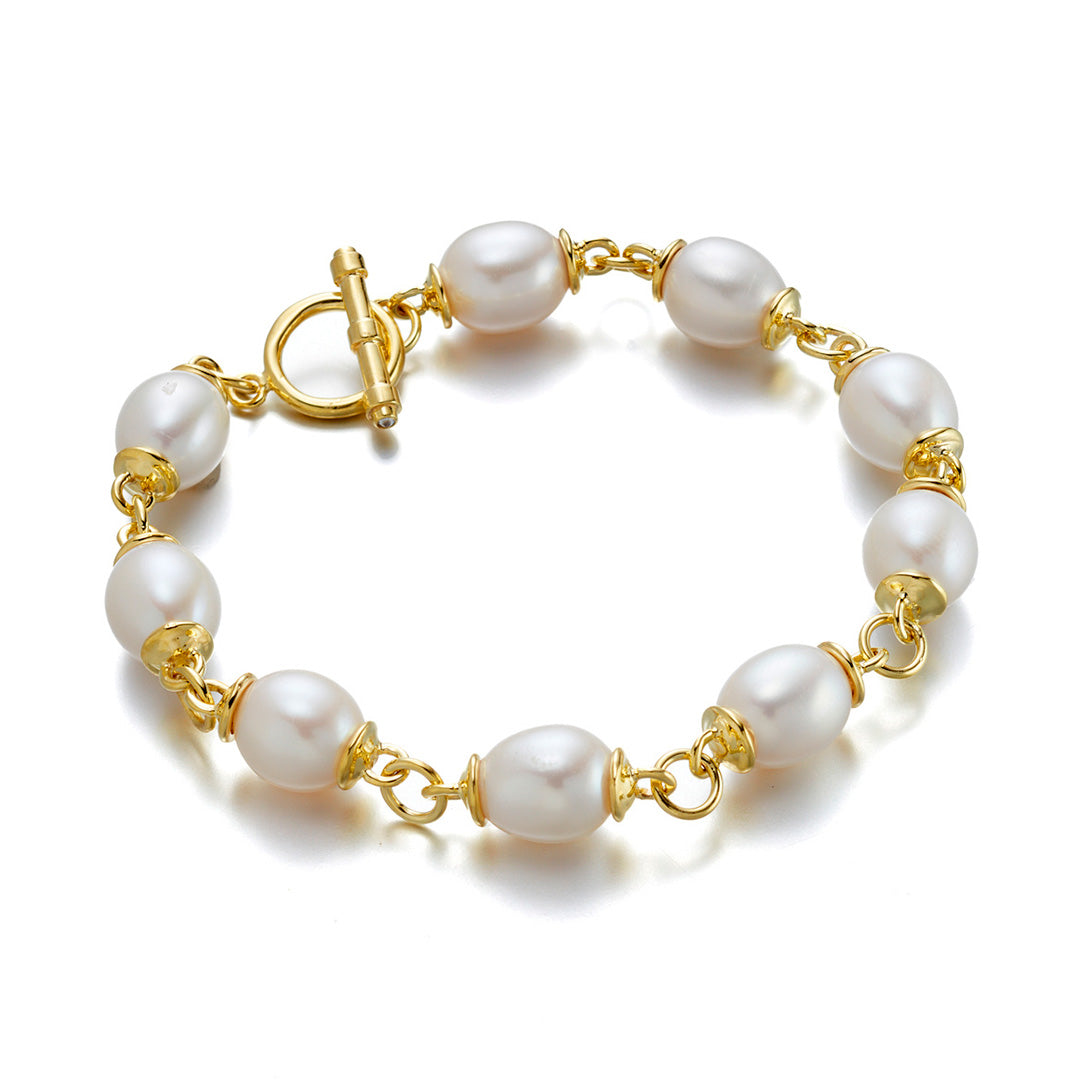 Pearl Link Toggle Bracelet