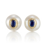 Baroque Pearl & Kyanite Earrings