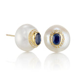 Baroque Pearl & Kyanite Earrings