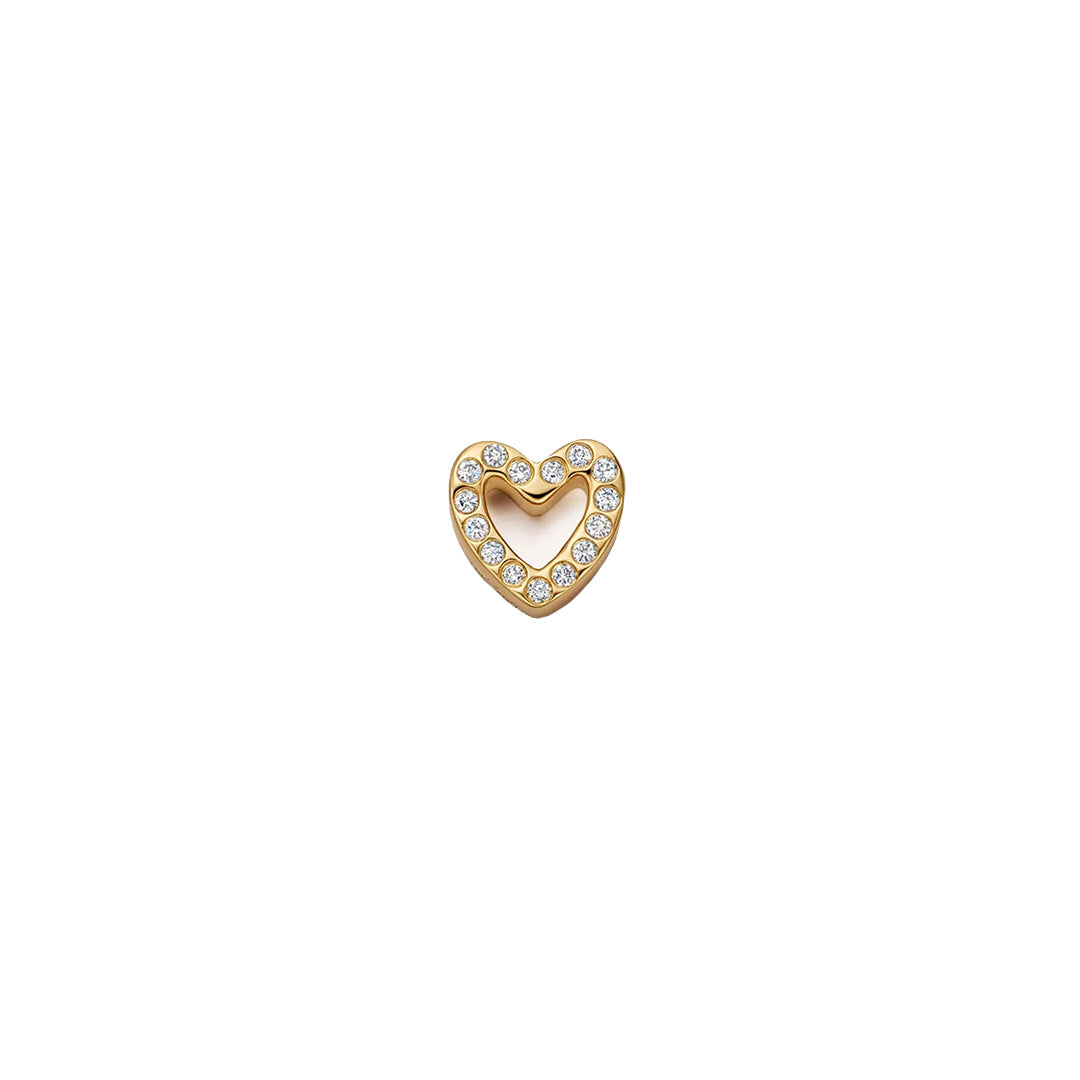 Loquet London Diamond Heart Charm