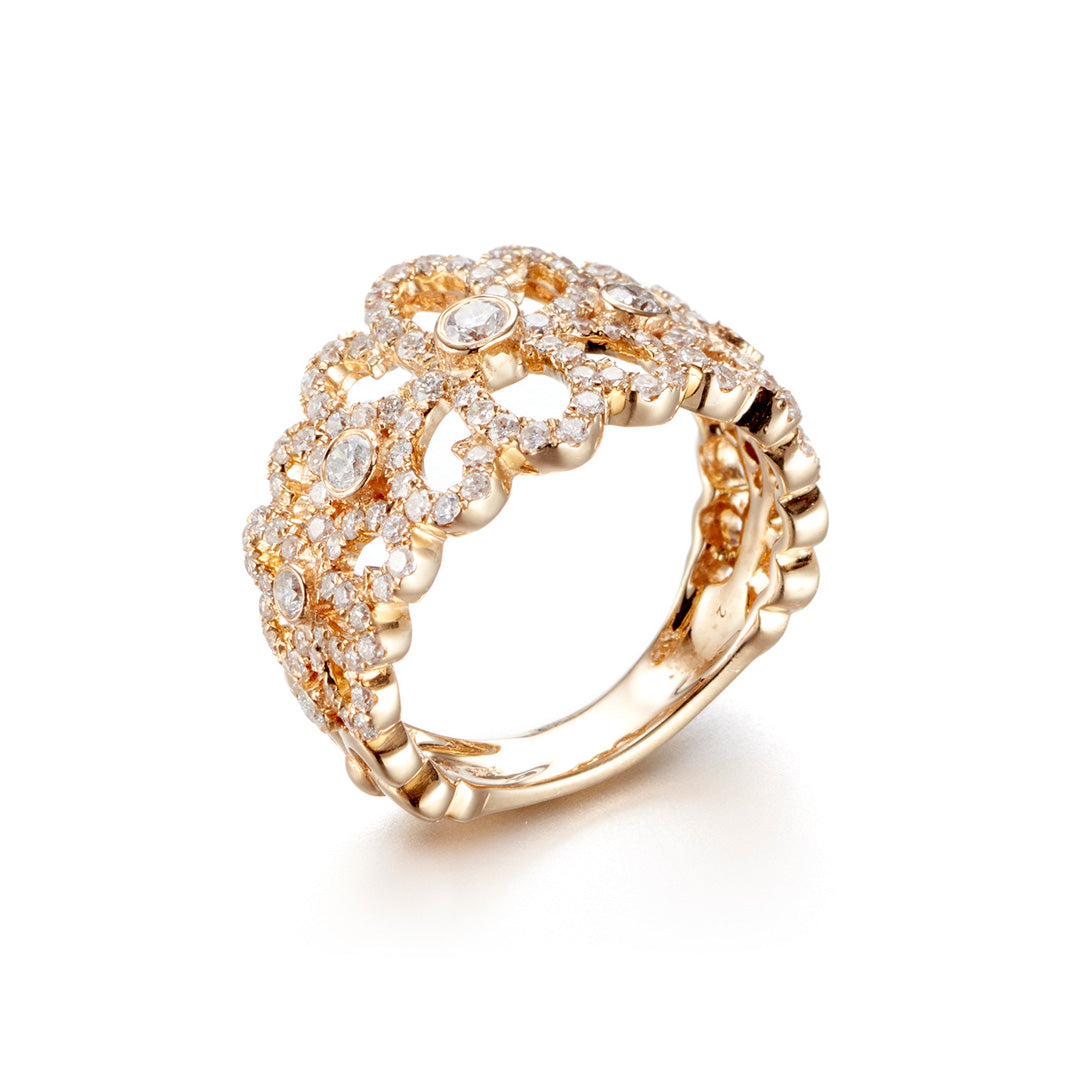 Diamond Floral Ring