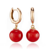 Soho Earrings in Red Coral