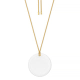 Rock Crystal Disc Pendant Necklace
