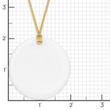 Rock Crystal Disc Pendant Necklace