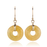 Gump's Signature Yellow Jade Donut Earrings