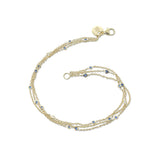 Triple Chain Bracelet in Blue Sapphires & Diamonds