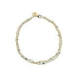 Triple Chain Bracelet in Blue Sapphires & Diamonds