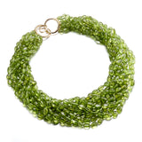 Peridot 9-Strand Twist Necklace