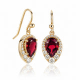 Aria Earrings in Garnets & Diamonds