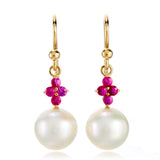 Belgravia Earrings in Pearls & Pink Sapphires
