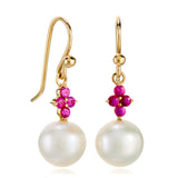 Belgravia Earrings in Pearls & Pink Sapphires