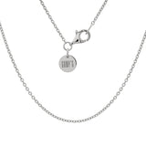 Silver Oval Cable Chain Necklace