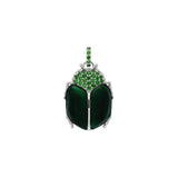 Green Scarab Pendant in Tsavorites