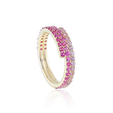 Pink Sapphire 3/4 Stacking Wrap Ring