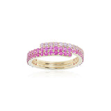 Pink Sapphire 3/4 Stacking Wrap Ring