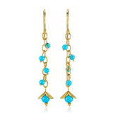 Turquoise Chain-Link Earrings
