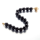 10mm Black Jade Bead Bracelet