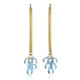 Aquamarine Briolette Navette Earrings