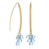 Aquamarine Briolette Navette Earrings