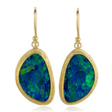 Australian Opal Doublet Drop Earrings