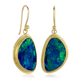 Australian Opal Doublet Drop Earrings