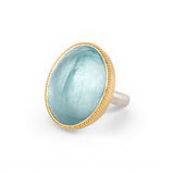 Aquamarine Gold & Silver Ring