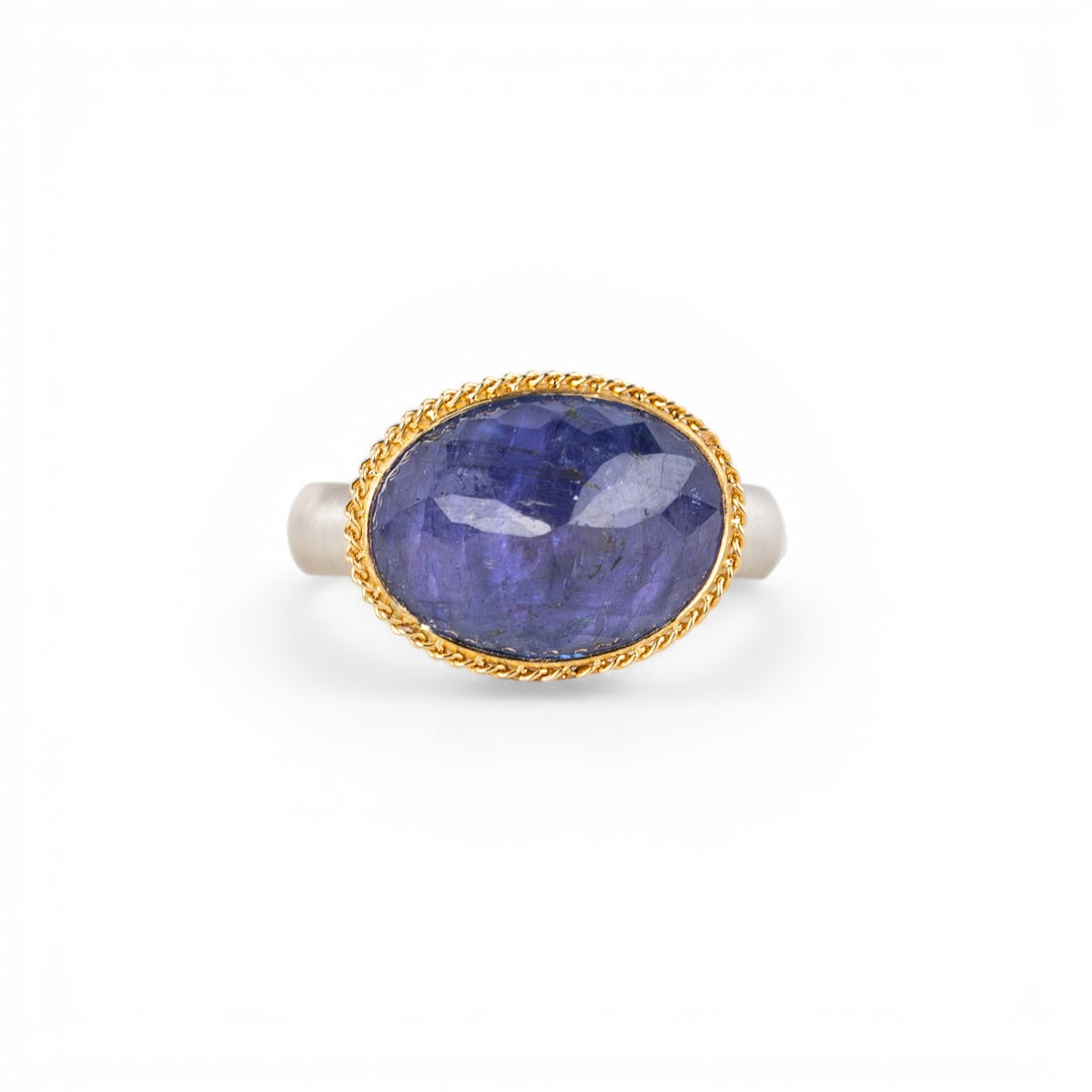Tanzanite Gold & Silver Ring